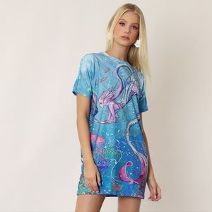 Black Milk Giulio's Siren Slouched Tee Dress